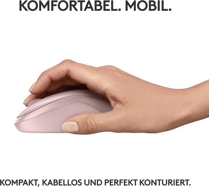 Logitech M240 Silent Bluetooth Maus, Kabellos, Kompakt Rosa, Rosa