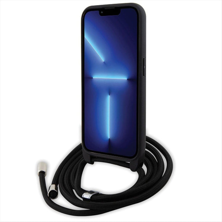 KARL LAGERFELD KLHCP15XSASKNPSK Hülle für iPhone 15 Pro Max 6.7" hardcase Schwarz Crossbody Saffiano