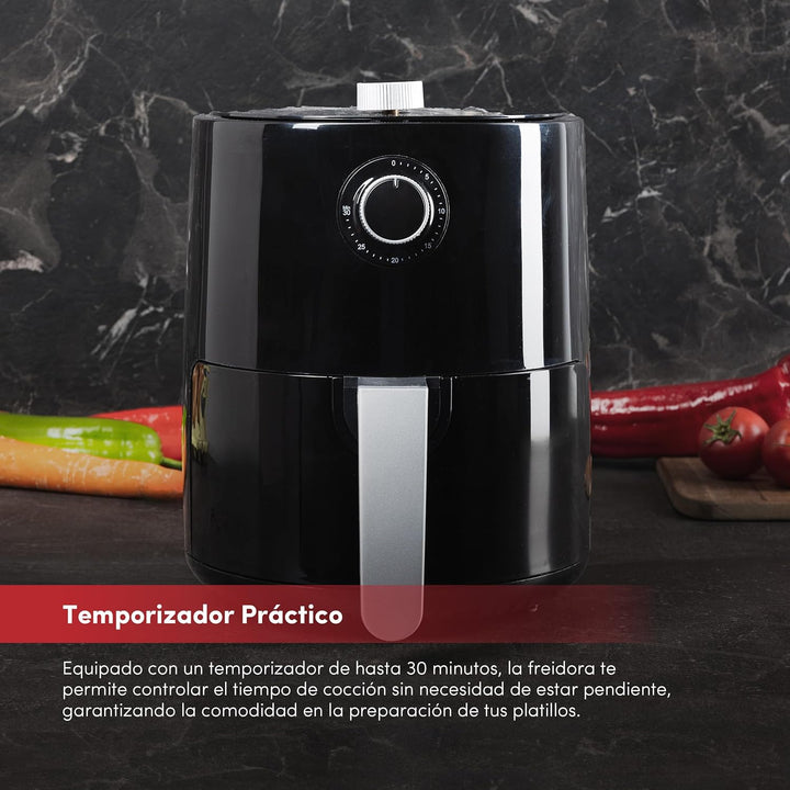 Z SwissHome PETIT - Heissluftfritteuse 2.5L 1200W - Temperatur 80-200°C - Timer 30 Min - Herausnehmb