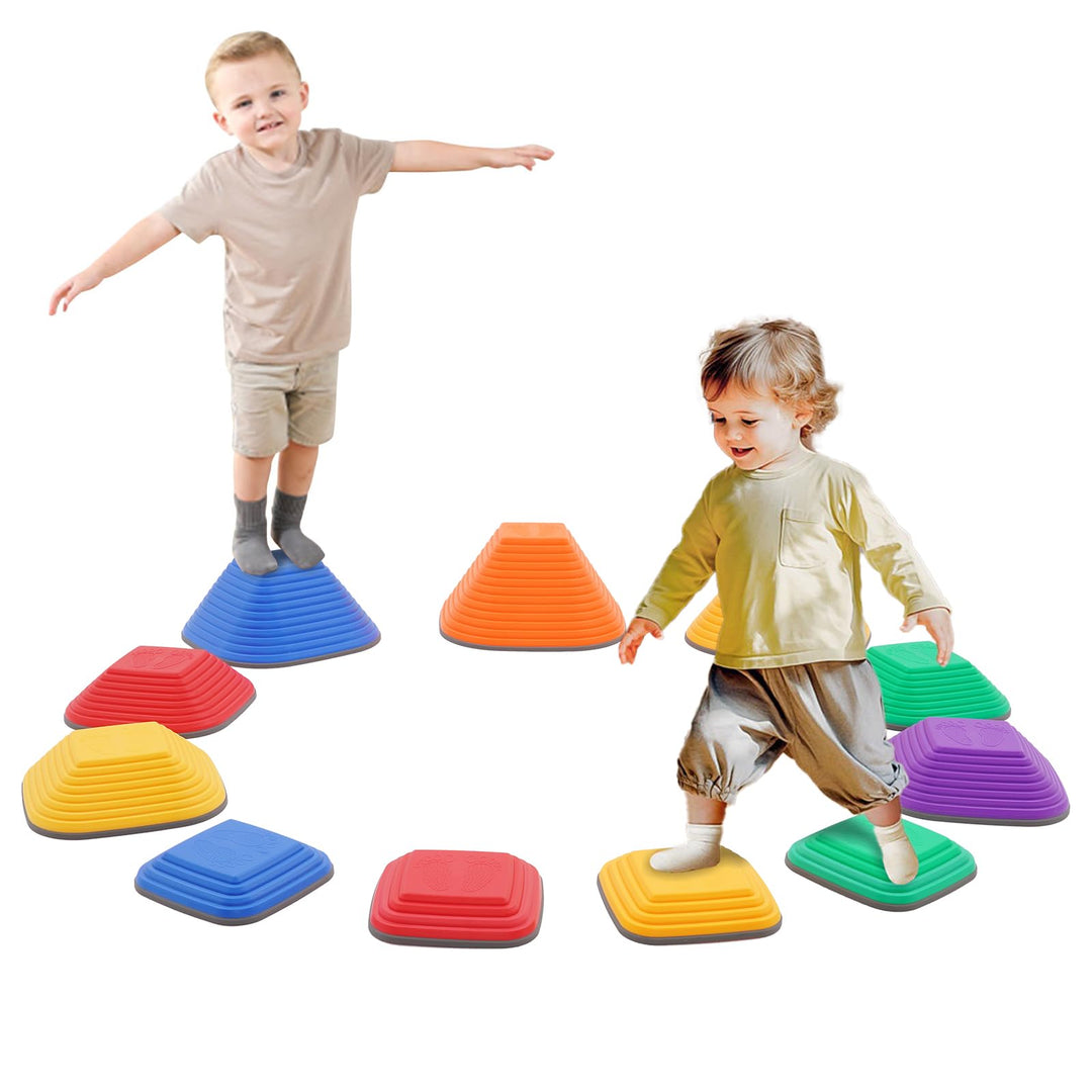 11 Stück Balanciersteine für Kinder, Sensorisches Spielzeug für drinnen und draussen, Abenteuer Bala