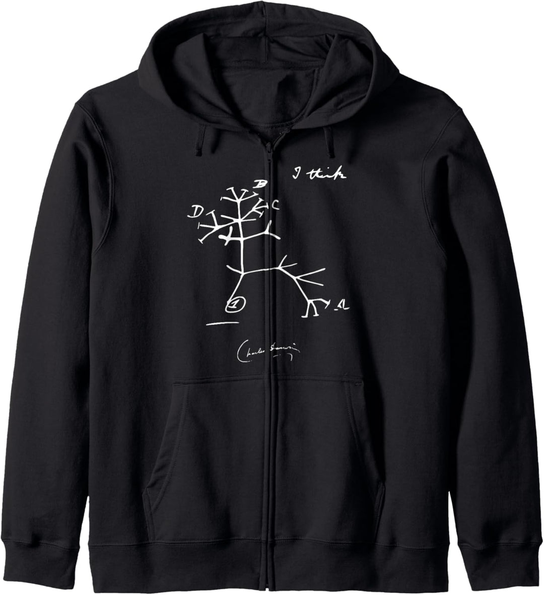 Darwin Tree of Life I Think, Charles Darwin Kapuzenjacke