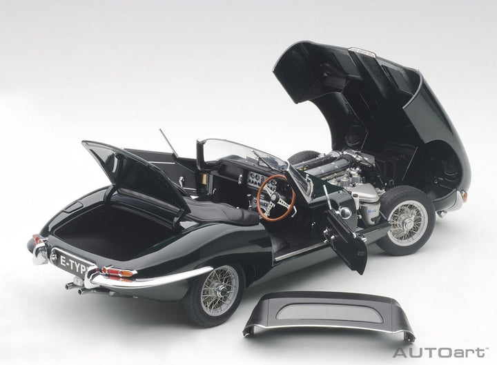 AUTOart 73604 Jaguar - E-Type Roadster Serie I 3.8 Miniaturmodell aus der Sammlung, grün