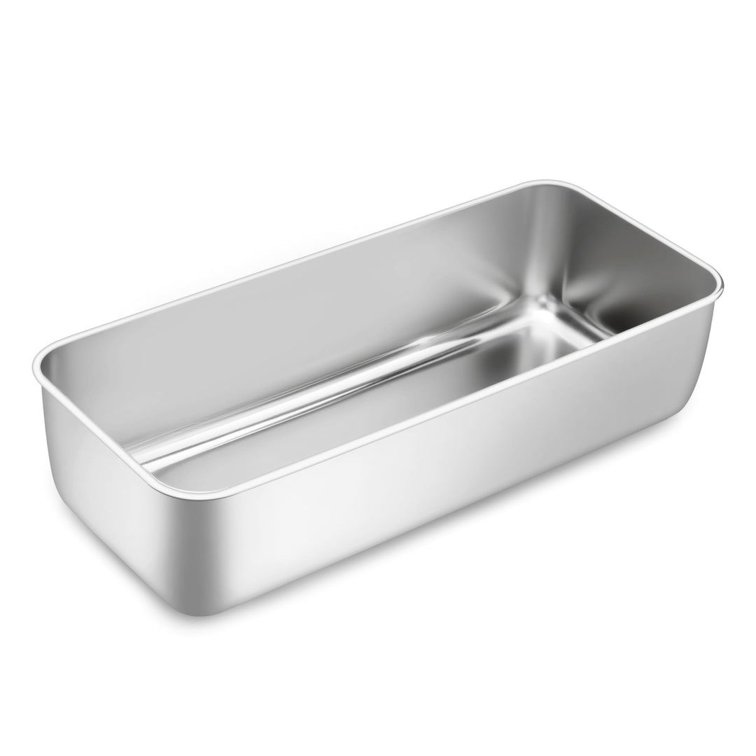 Homikit 30,5cm Kastenform Gross, Edelstahl Brotbackform Brotform für Kuchen, Brot und Toast, Rechtec