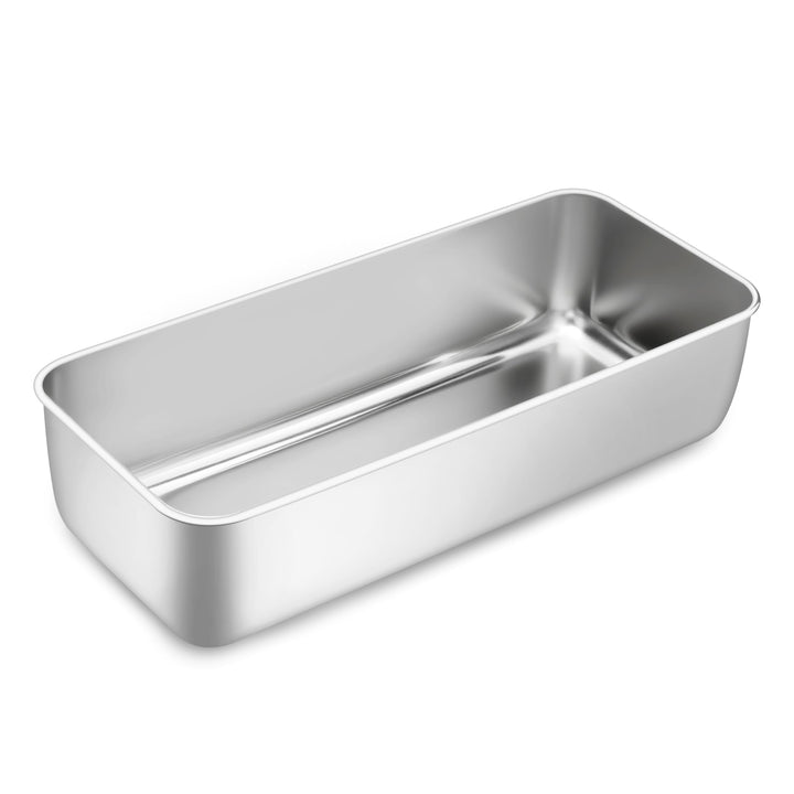 Homikit 30,5cm Kastenform Gross, Edelstahl Brotbackform Brotform für Kuchen, Brot und Toast, Rechtec