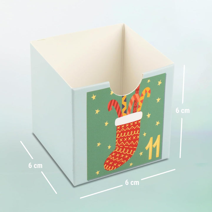 Adventskalender zum Selbst Befüllen – 24 wiederverwendbare Boxen (6x6x6 cm), Kalender DIY, ideal für