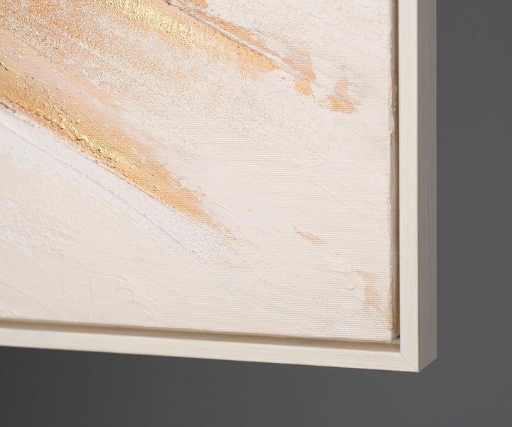 YS-Art Luxus bunte Abstrakt Acryl Gemälde auf Leinwand leinwand mit Rahmen beige handgemalt Wandbild