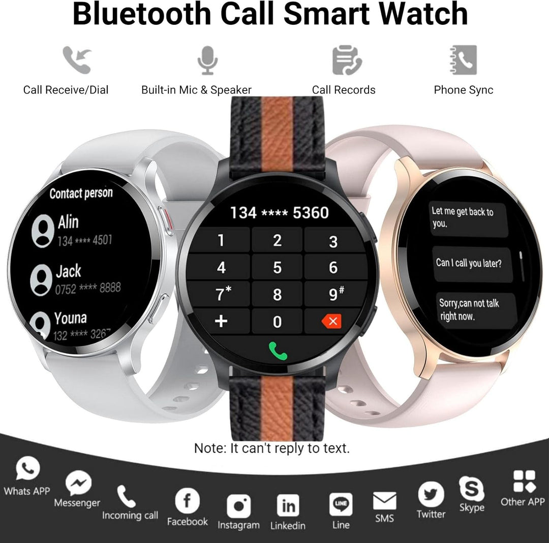 HOAIYO Smartwatch Herren Damen mit Telefonfunktion, 1.5" Fitnessuhr Armbanduhren Sportuhr mit Pulsme