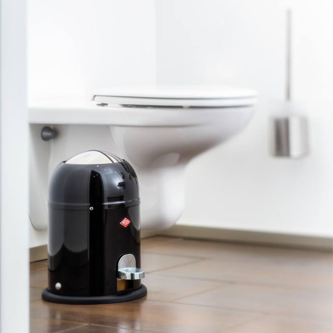 WESCO Mini Master Abfalleimer 6 L, Schwarz, 26,4x26,4x36cm, Schwarz