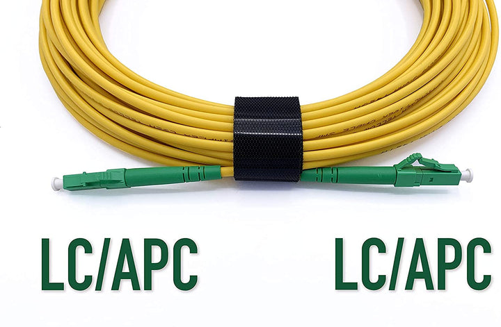 Elfcam® - 50m Glasfaserkabel LC/APC auf LC/APC Simplex Singlemode 9/125µm LSZH, FTTH LWL Patchkabel