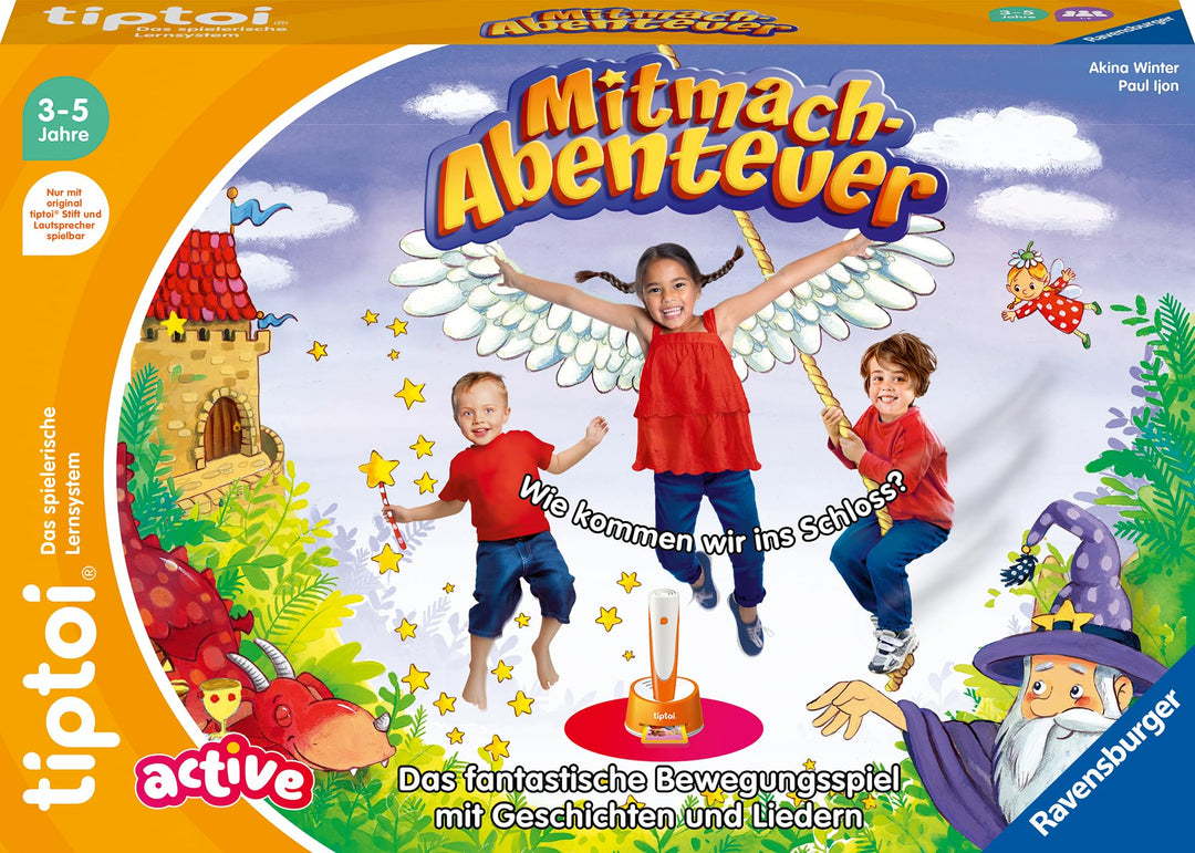 Ravensburger tiptoi Active Spiel 00130, Mitmach-Abenteuer, Bewegungsspiel ab 3 Jahren, mit Geschicht
