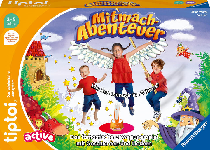 Ravensburger tiptoi Active Spiel 00130, Mitmach-Abenteuer, Bewegungsspiel ab 3 Jahren, mit Geschicht