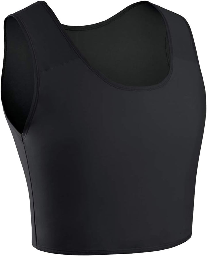 XUJI Transgender FTM Trans Atmungsaktive Halb Brust binder S T1-schwarz, S T1-schwarz