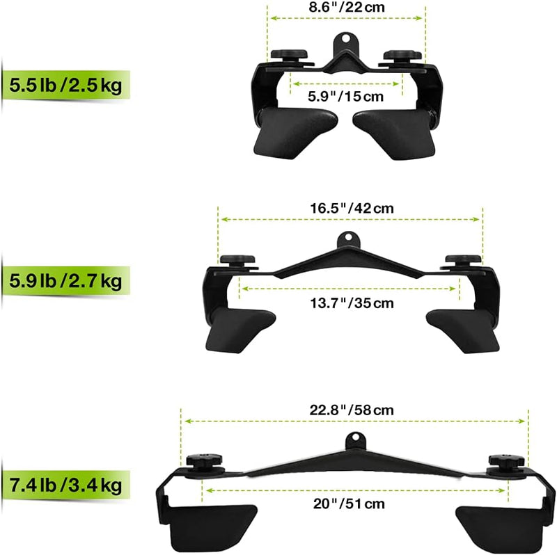 Rudergriff LAT Pull-Down-Aufsatz, Drehbar Fitnessturm Kabelzug Kabelzuggriff Fitness-Greifer für Gew