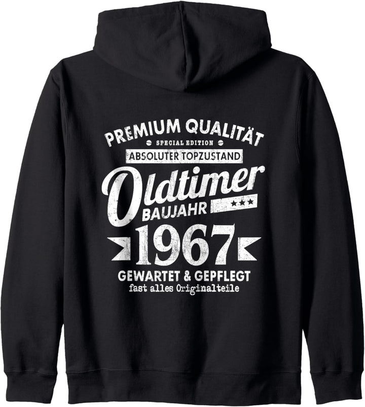 Vintage Oldtimer Baujahr 1967 Gewartet Gepflegt Geburtstag Kapuzenjacke