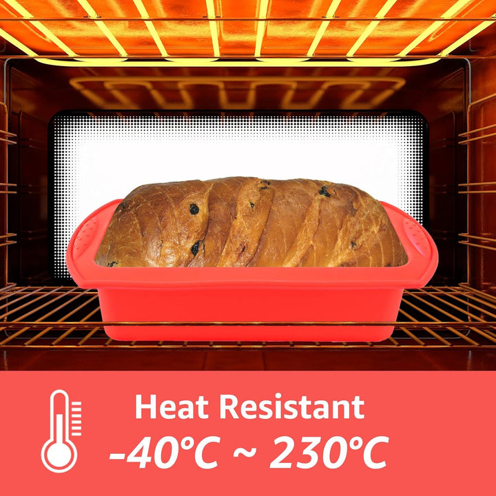 FWEEK 6 Stück Brotbackform Silikon Backformen, 27x13x6.5cm Kastenform Brot Silikon Backform, Antihaf