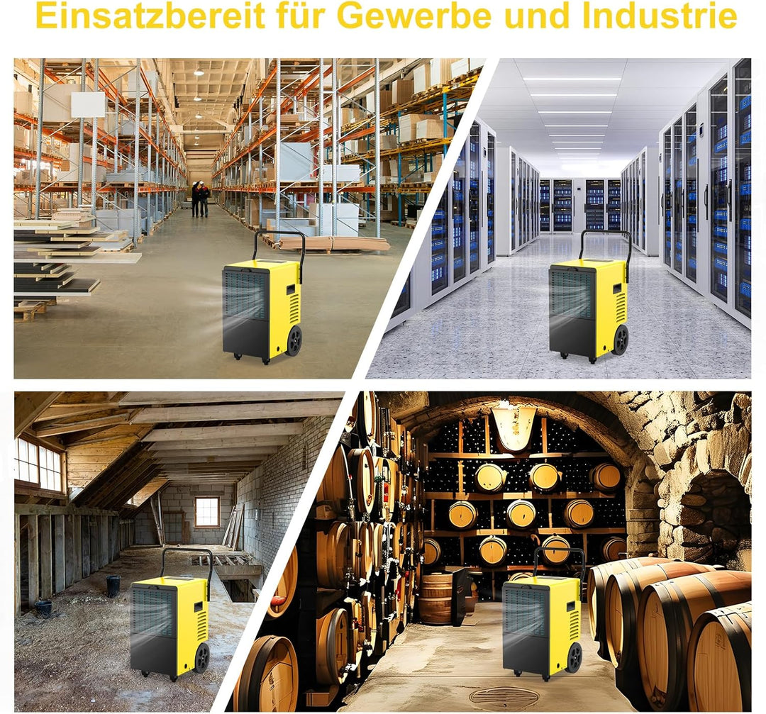 Bautrockner Luftentfeuchter Keller 50 L/Tag - 7L Grosswassertank | Entfeuchter elektrisch für Bauste