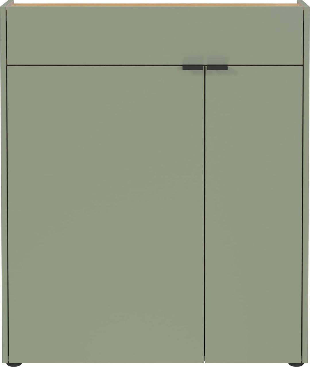 Germania Schuhschrank 1319-629 GW-Ameca, in Taupegrün/Navarra-Eiche-Nb., mit Türdämpfung, 83 x 99 x