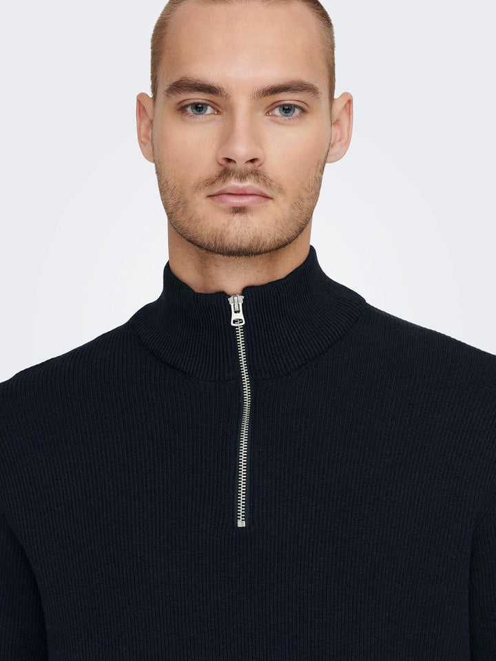 ONLY & SONS Herren Pullover L Dark Navy, L Dark Navy