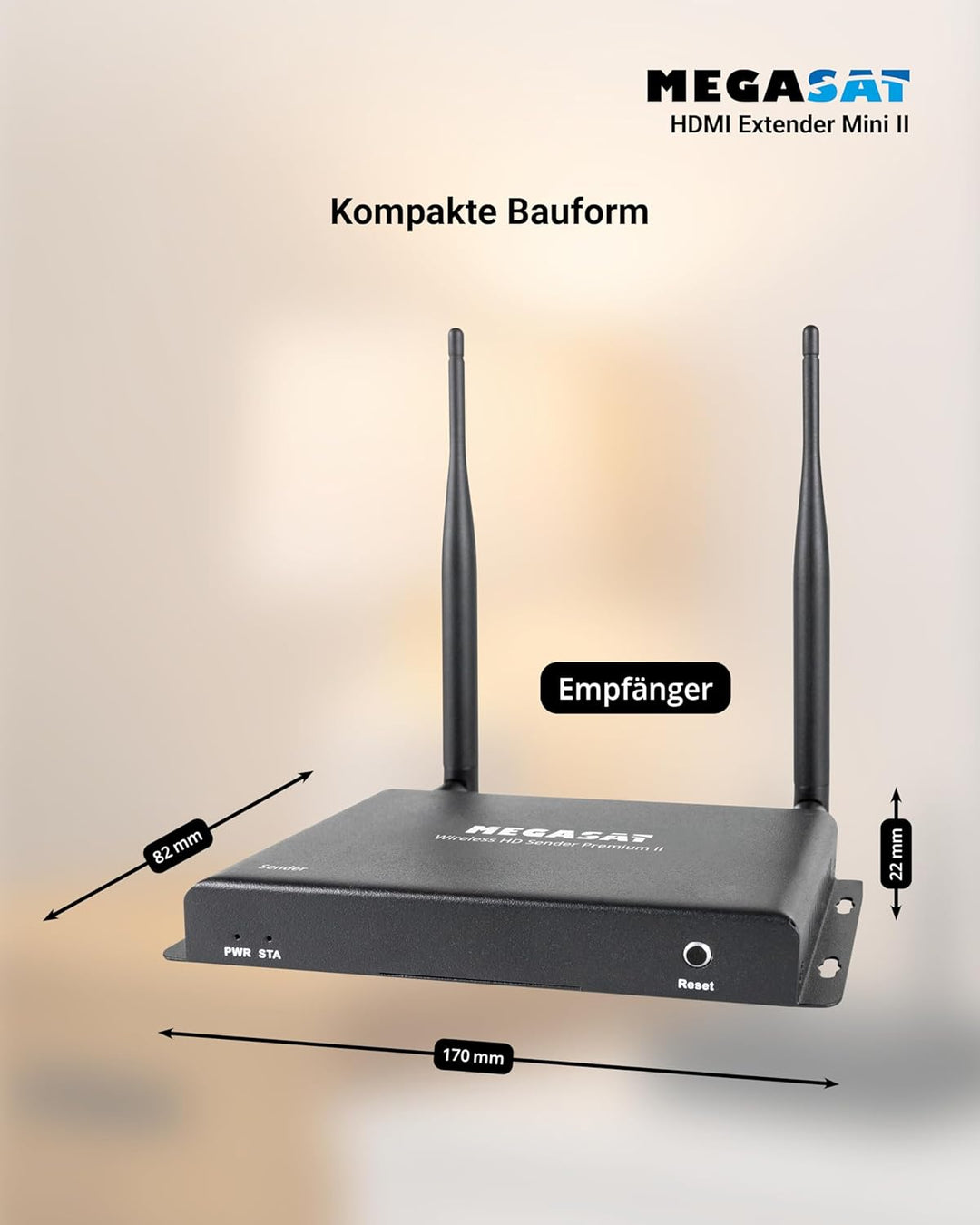 MegaSat Wireless HD Sender Premium II HDMI-Funkübertragung (Set) 200 m 20 kHz, 60 kHz 1920 x 1080 Pi