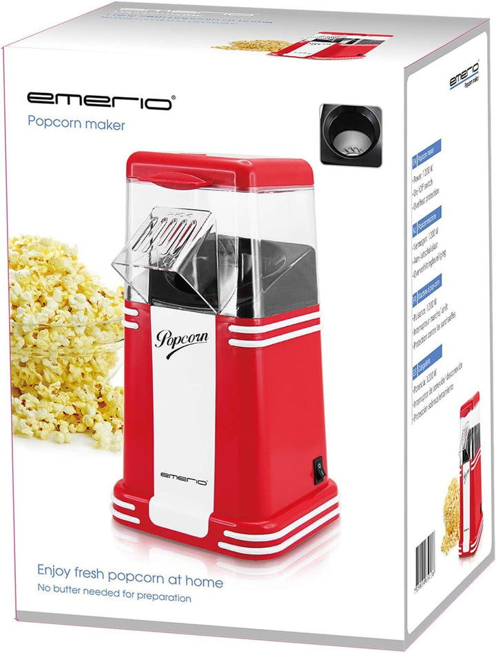 Emerio Popcornmaschine, Popcorn Maker, leckeres Popcorn für Zuhause, schnell und einfach selbst gema