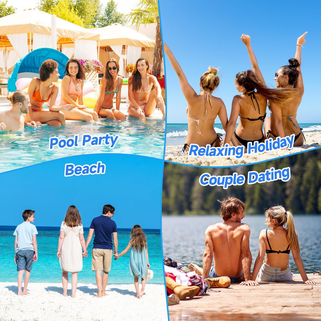 Luftmatratze Pool, 2Stück XL Pool Spielzeug Luftmatratze Wasser, Pool Zubehör Wasserhängematte, 4 IN