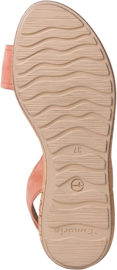 Tamaris Damen Riemchensandalen, Frauen Sandaletten,Comfort Lining,TOUCHit 37 EU Sunrise, 37 EU Sunri