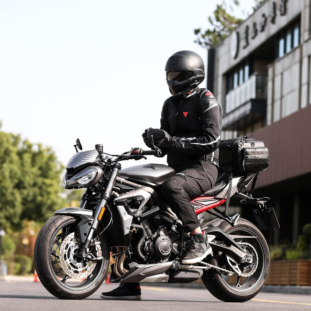 Rhinowalk Motorrad Sitztaschen 19-26L Wasserdicht Motor Rücksitztasche Gepäcktasche Hecktasche Erwei