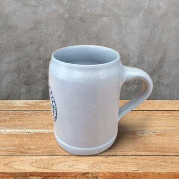 Töpferey Bierkrug Wikinger - Tonbecher mit Gravur Vegvisir, Mittelalter Kaffeebecher, Keramik Becher