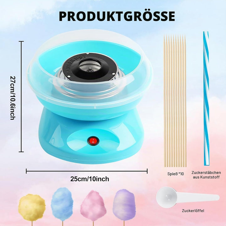 Zuckerwattemaschine, Zuckerwatte Maschine, Retro Cotton Candy Machine 450W mit Stäbchen, für Zuhause