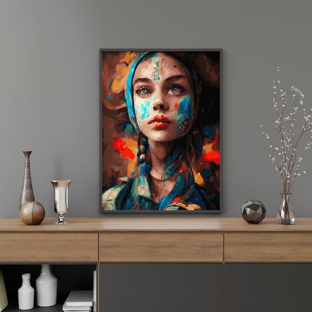 Oh Art! Malen Nach Zahlen Erwachsene Set Mit 3 Pinseln Und Acrylfarben Gemälde Acrylic Malerei DIY L
