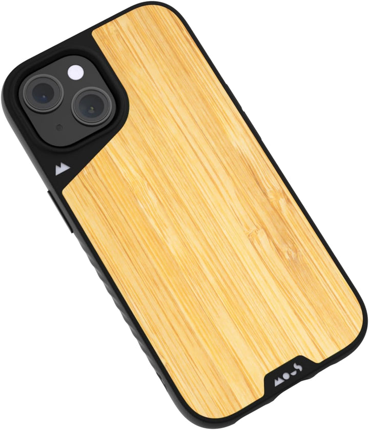 Mous Hülle für iPhone 15 Plus MagSafe Kompatibel Case - Limitless 5.0 - Bambus - Handyhülle iPhone 1