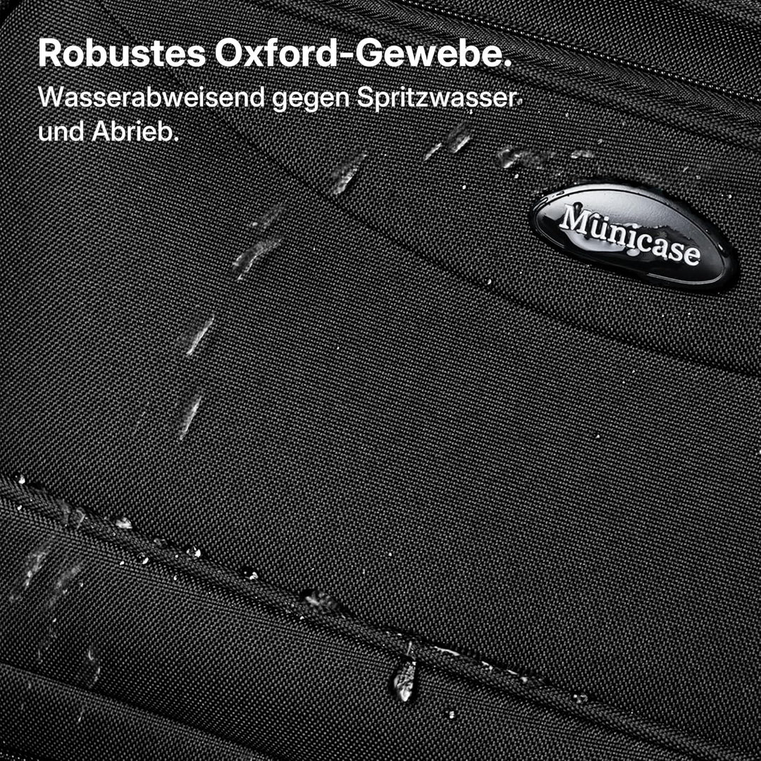 Stoffkoffer erweiterbar mit Frontfächern,15% Extra-Volumen, TSA-Schloss, 360° Doppelrollen & verdeck