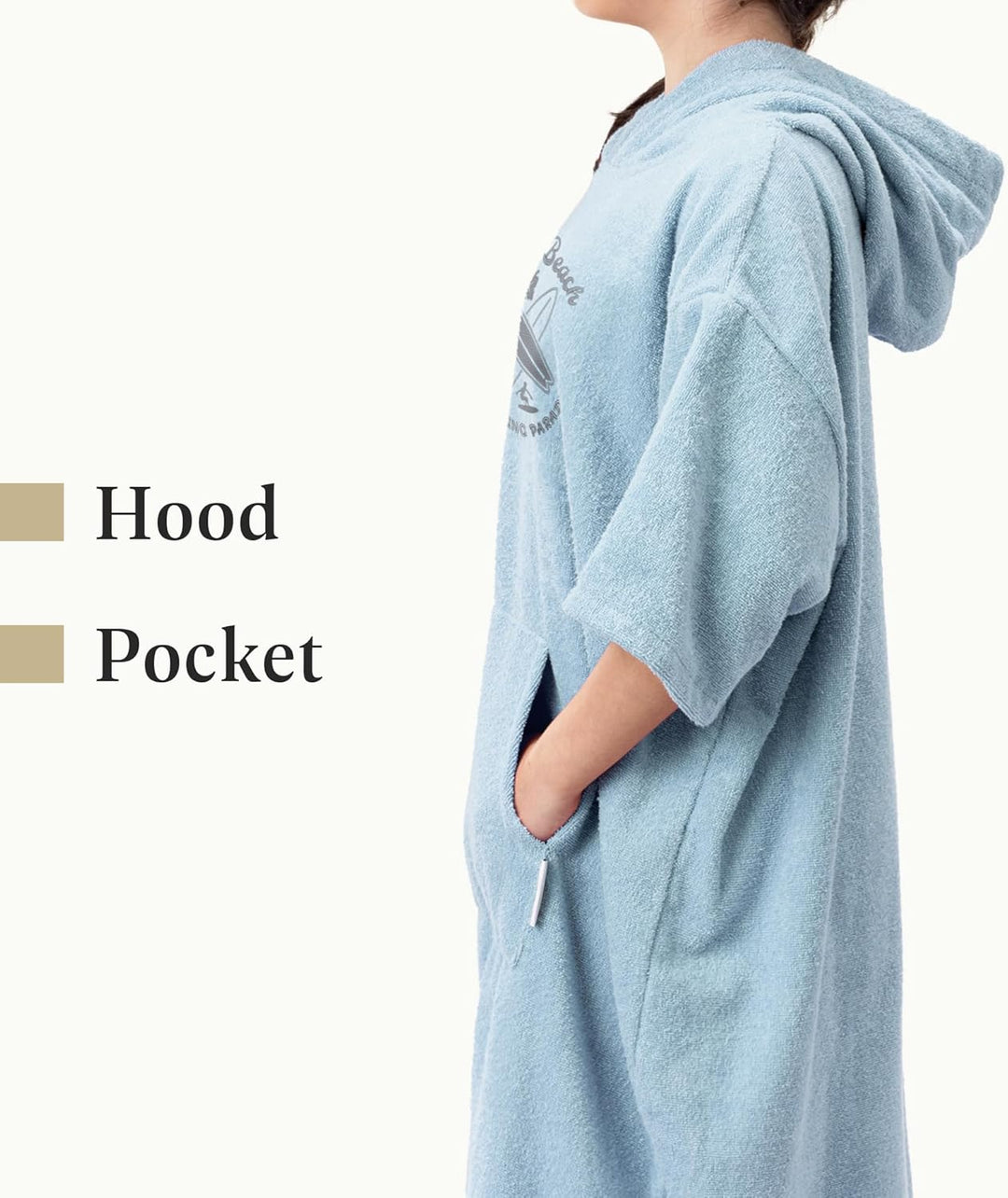 HOMELEVEL Badeponcho für Kinder und Teenager - Poncho Handtuch für Strand Schwimmbad - Surfponcho mi