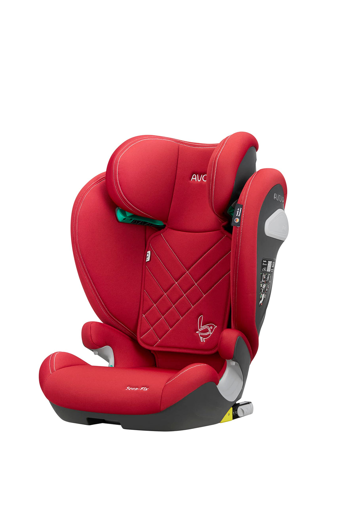 AVOVA Sora-Fix (Maple Red) der Folgesitz geeignet von 100 bis 150 cm, 4 bis 12 Jahre, mit Isofix, Bo