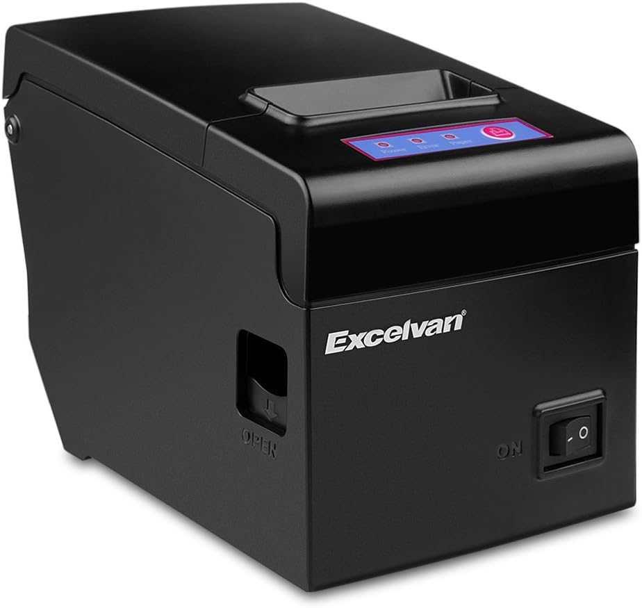 Excelvan E58 - Bluetooth Thermodrucker für Quittungen und Tickets (58 mm, Android, iOS, Windows, Lin