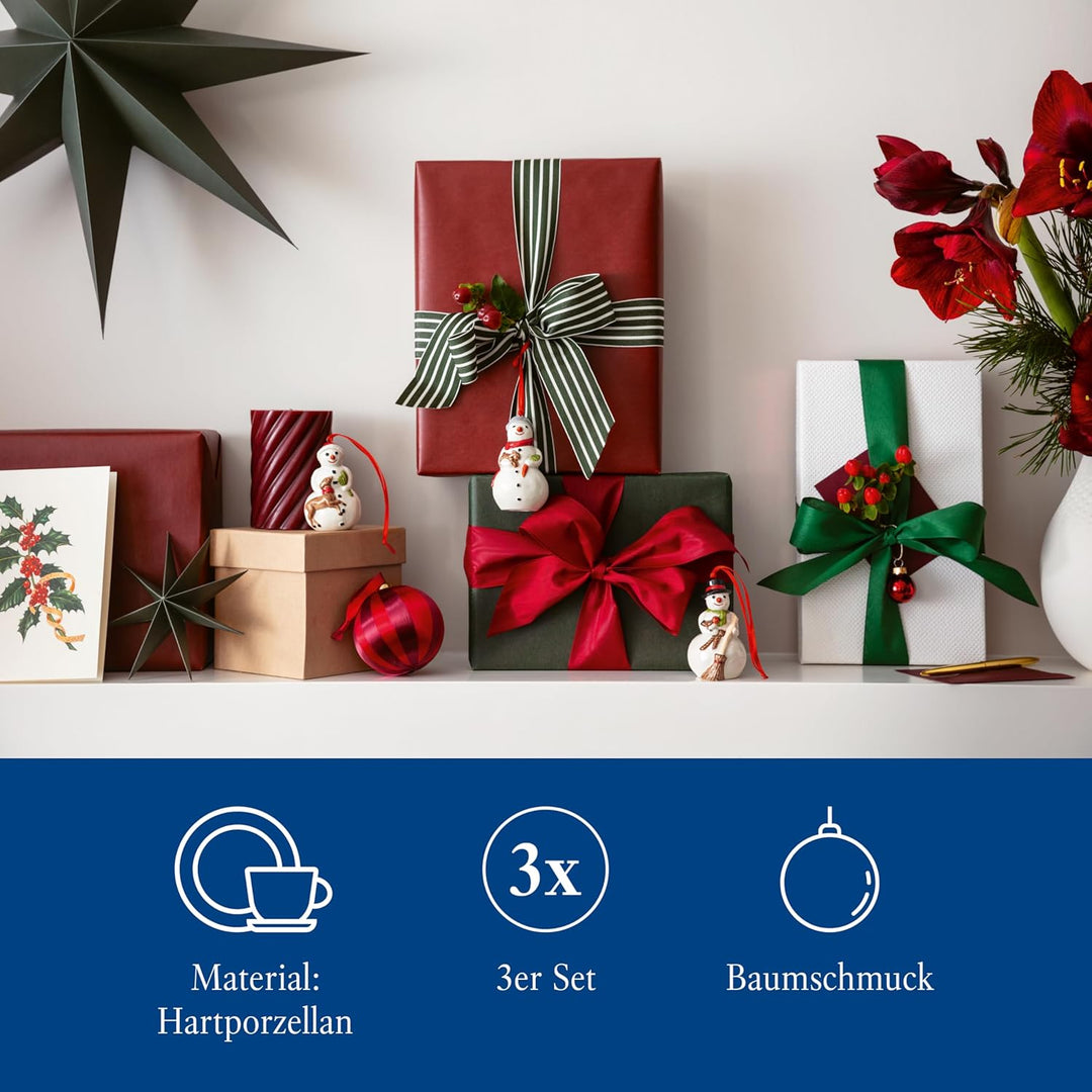 Villeroy & Boch – Nostalgic Ornaments Ornamente Weihnachten Bunt, Weihnachtsdekorationen Schneemänne