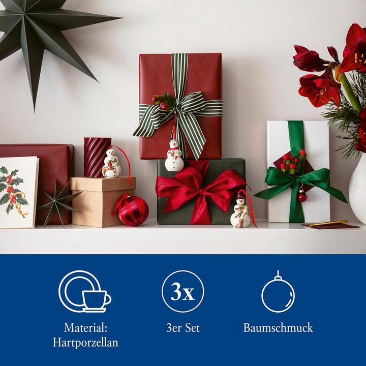 Villeroy & Boch – Nostalgic Ornaments Ornamente Weihnachten Bunt, Weihnachtsdekorationen Schneemänne