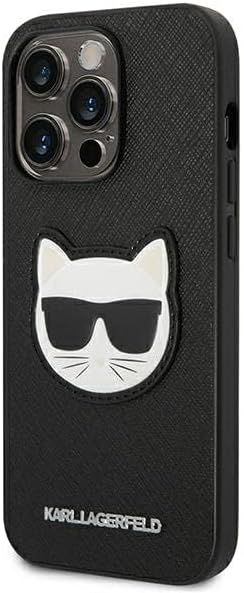 KARL LAGERFELD KLHCP14XSAPCHK hülle für iPhone 14 Pro Max 6,7" hardcase schwarz/Black Saffiano Choup