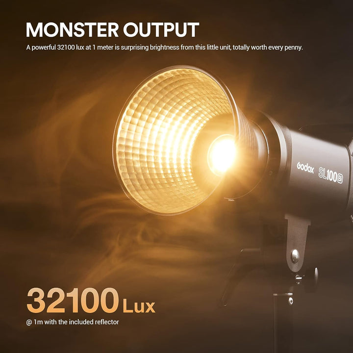 Godox SL100Bi LED Videolicht Bi-Color, TLCI 97+ CRI 96 +, 11 Lichteffekt, APP Bluetooth Steuerung, B
