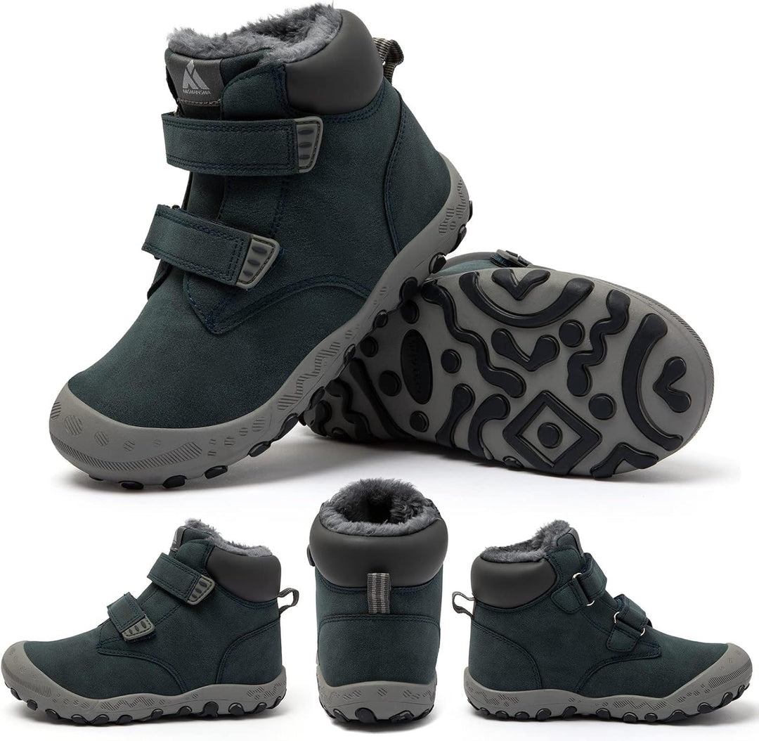 Mishansha Kinder Winterschuhe Gefüttert Winterstiefel für Jungen Mädchen Gr.24-38 29 EU Blau, 29 EU