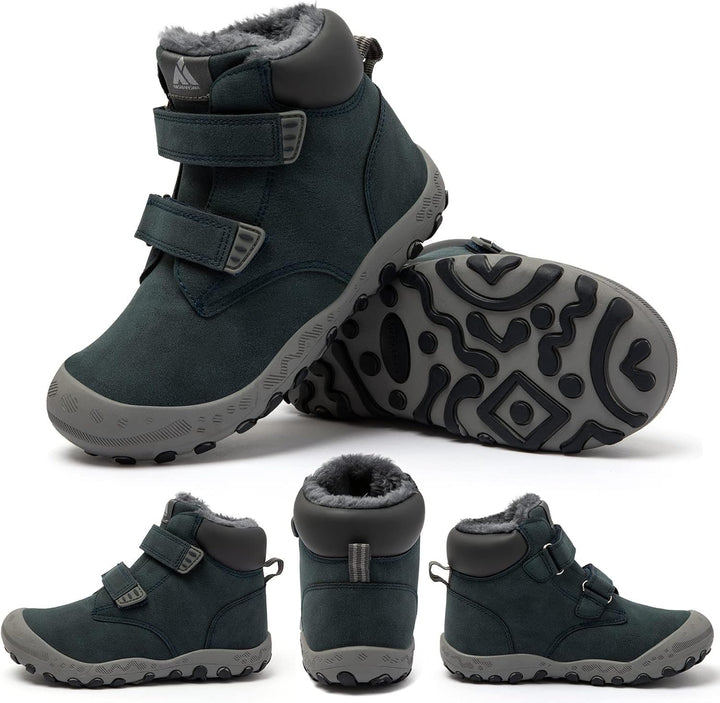 Mishansha Kinder Winterschuhe Gefüttert Winterstiefel für Jungen Mädchen Gr.24-38, 37 EU Blau