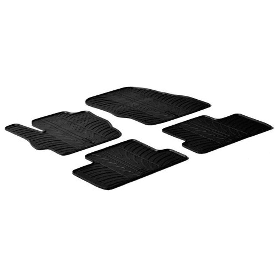Gledring Satz Gummimatten kompatibel mit Mazda 3 2009-2012 (T Profil 4-teilig + Montage-clips)