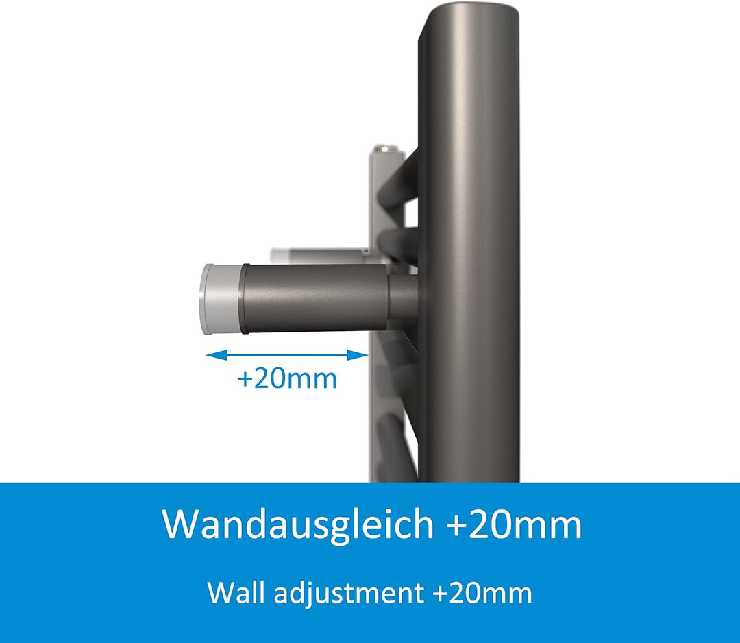 Aquabad Badheizkörper Virgo | Grösse: 50 x 180 cm | Heizleistung 608 Watt | Farbe: Anthrazit | Mitte