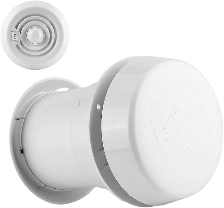 EVGATSAUTO RV Dachlüftung, 12V Dachventilator 5000R/mini LED Luftdecke Lüftungsgitter Rund für Wohnm