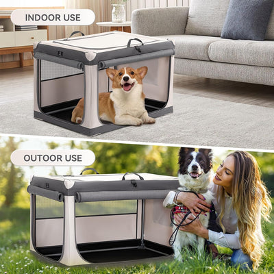 A 4 Pet Hundebox faltbar grosse Hunde Auto Transportbox Hund Soft tragebar Hundebox für zuhause, lei