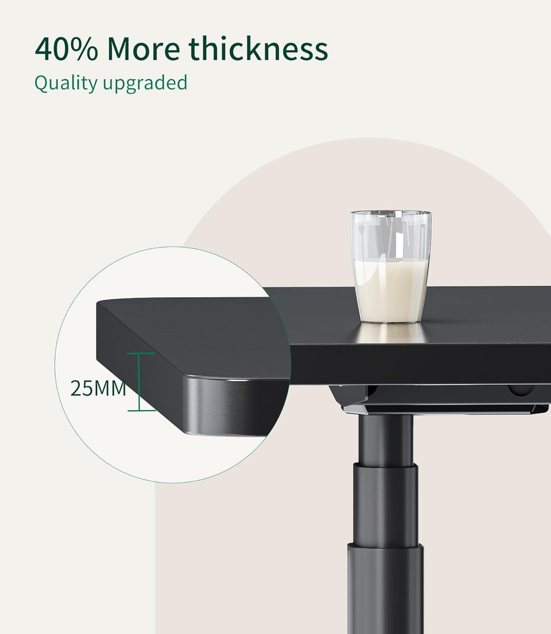 MAIDeSITe Tischplatte 140x70 cm Schreibtischplatte 25 mm stark - DIY Stabile Bürotischplatte – Perfe