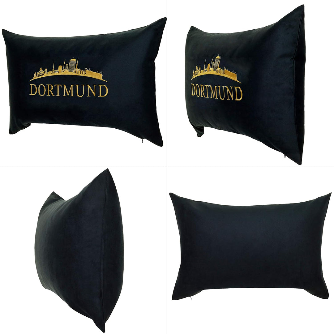 Skyline Dortmund Kissen mit Bezug & Motiv 40x60cm Stadt/City Deutschland Geschenk Souvenir Wohnzimme