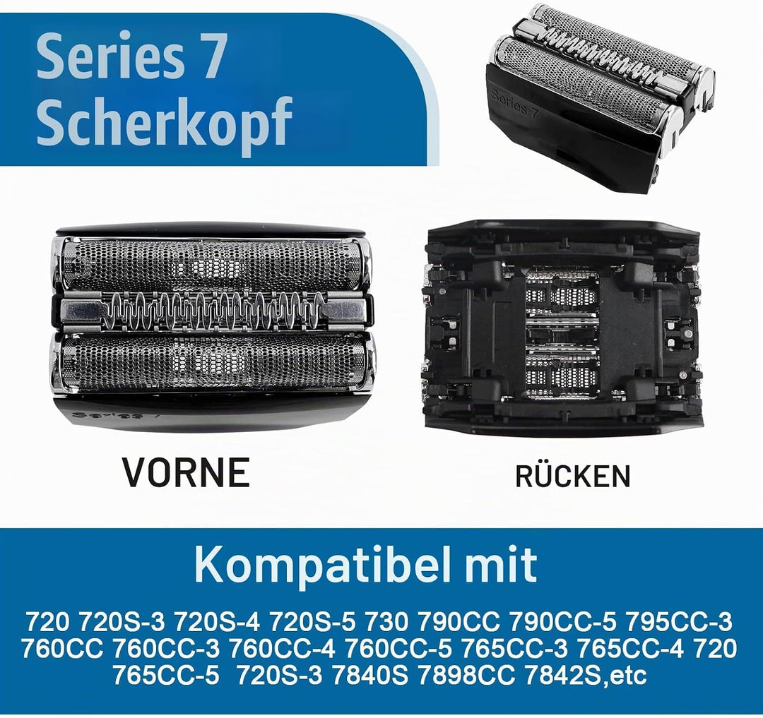 2 Stück Series 7 Scherkopf 70B Rasierkopf für Br*un, Elektrorasierer S7 Scherkopf Series 7 Ersatzras
