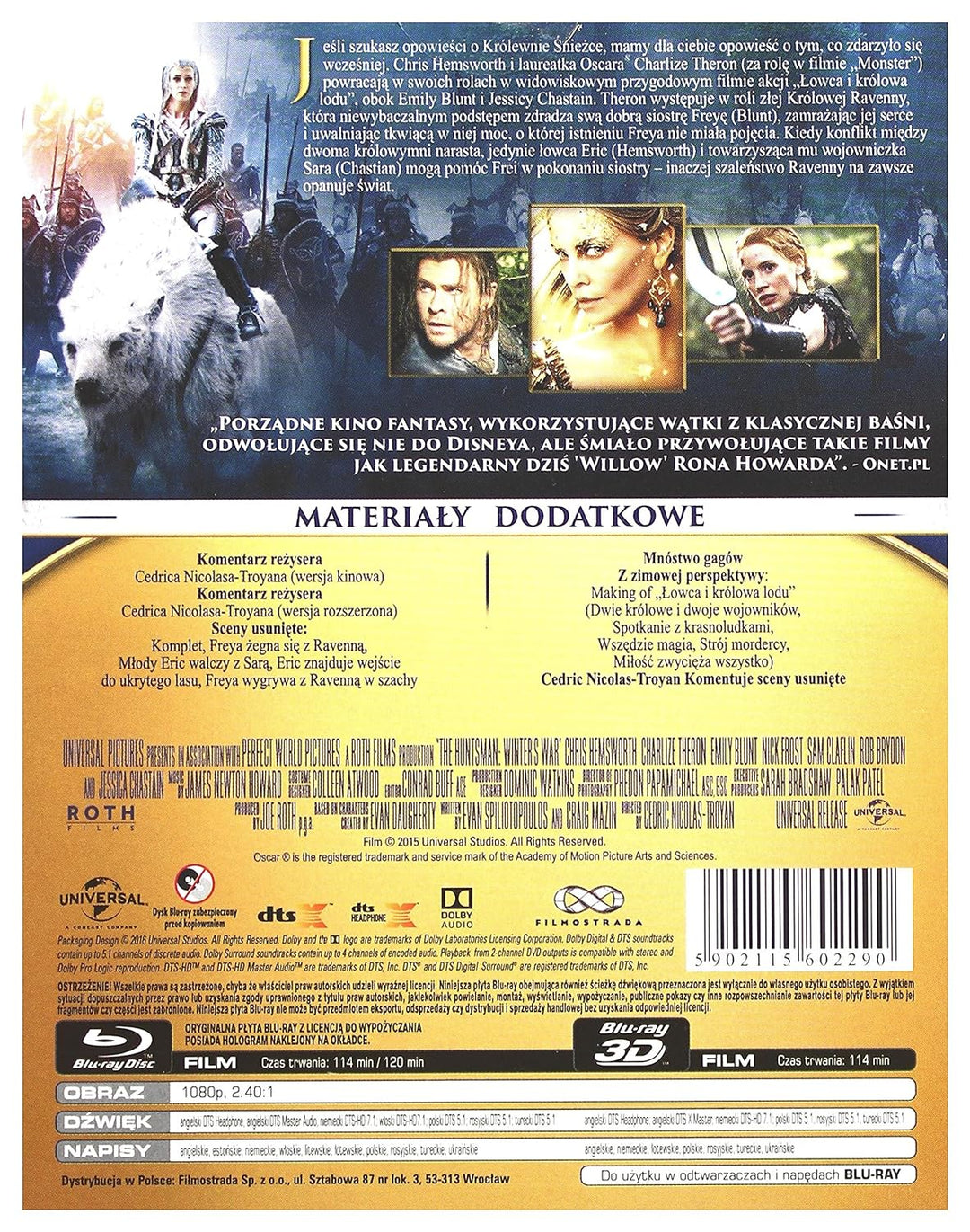 The Huntsman & the Ice Queen [Blu-Ray]+[Blu-Ray 3D] [Region Free] (Deutsche Sprache. Deutsche Untert