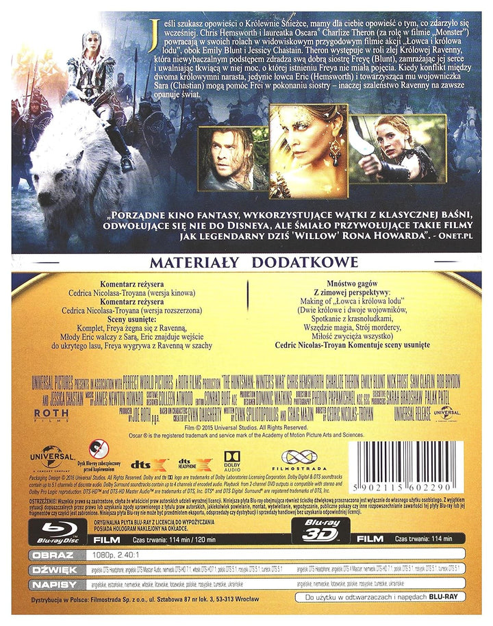 The Huntsman & the Ice Queen [Blu-Ray]+[Blu-Ray 3D] [Region Free] (Deutsche Sprache. Deutsche Untert